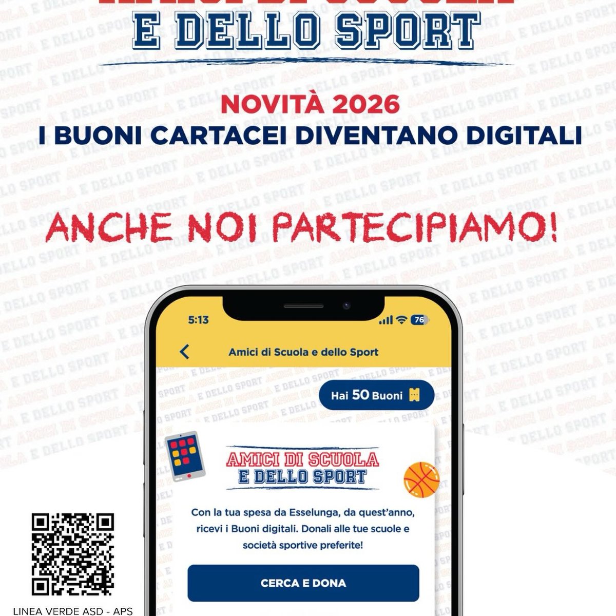 Buoni digitali Esselunga: sostieni Linea Verde nello sport
